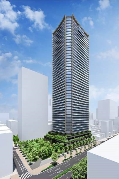 Imagem conceitual do Projeto de Reurbanização Urbana Tipo 1 do Distrito de Tsukishima 3-chome Sul