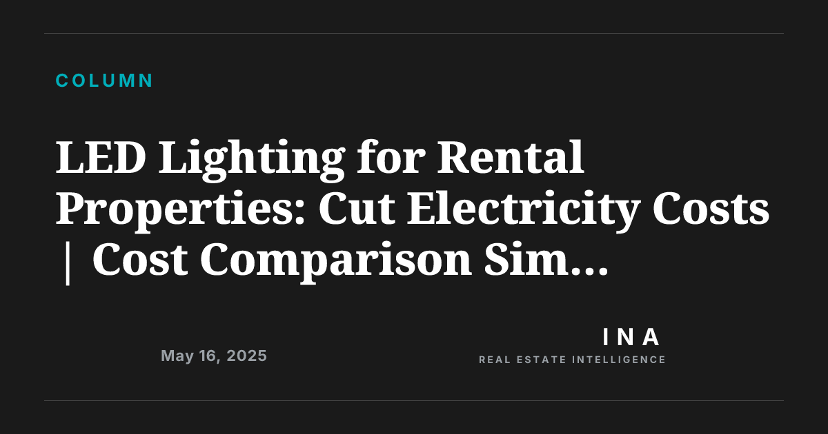 Electricity Rent LED Lighting for Rental Properties: Cut Electricity Costs | Cost ...