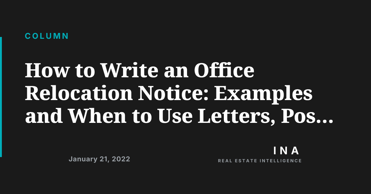 How to Write an Office Relocation Notice: Examples and When to Use ...