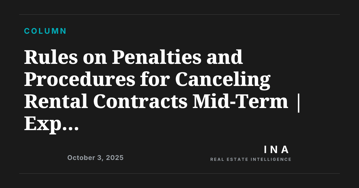 Rules on Penalties and Procedures for Canceling Rental Contracts Mid ...