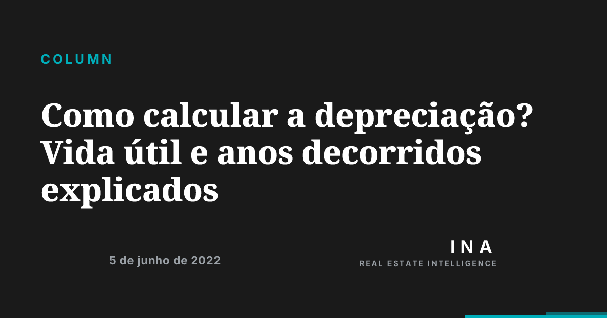 Como calcular a depreciação? Vida útil e anos decorridos explicados ...